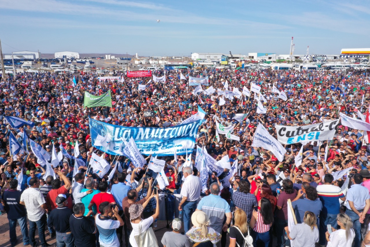 El gremio petrolero reunió a más de 10.000 afiliados en Vaca Muerta.
