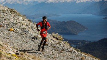 Sergio Pereyra, de Junín de los Andes, ganó el Trail de los Filos en Bariloche. Foto: J. C Rabaglia, organización CAB