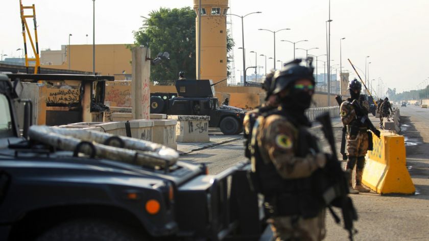 Volvió a ser atacada una base norteamericana en territorio iraquí. FOTO: CEDOC.-