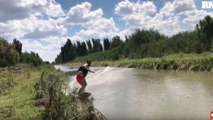 Pura adrenalina con el «canalboard en alpargatas»