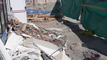 En la escuela de Ñorquinco encontraron vicios ocultos de obra y debieron tirar paredes abajo. Gentileza