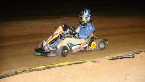 Franco Rossomanno ganó la segunda del Karting con Caja