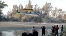 Imagen de Dos incendios en Conesa: llegó el helicóptero enviado por Nación