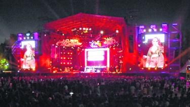 La noche del rock estuvo llena, en la Fiesta Nacional de la Manzana 2020. (Foto: Andrés Maripe)