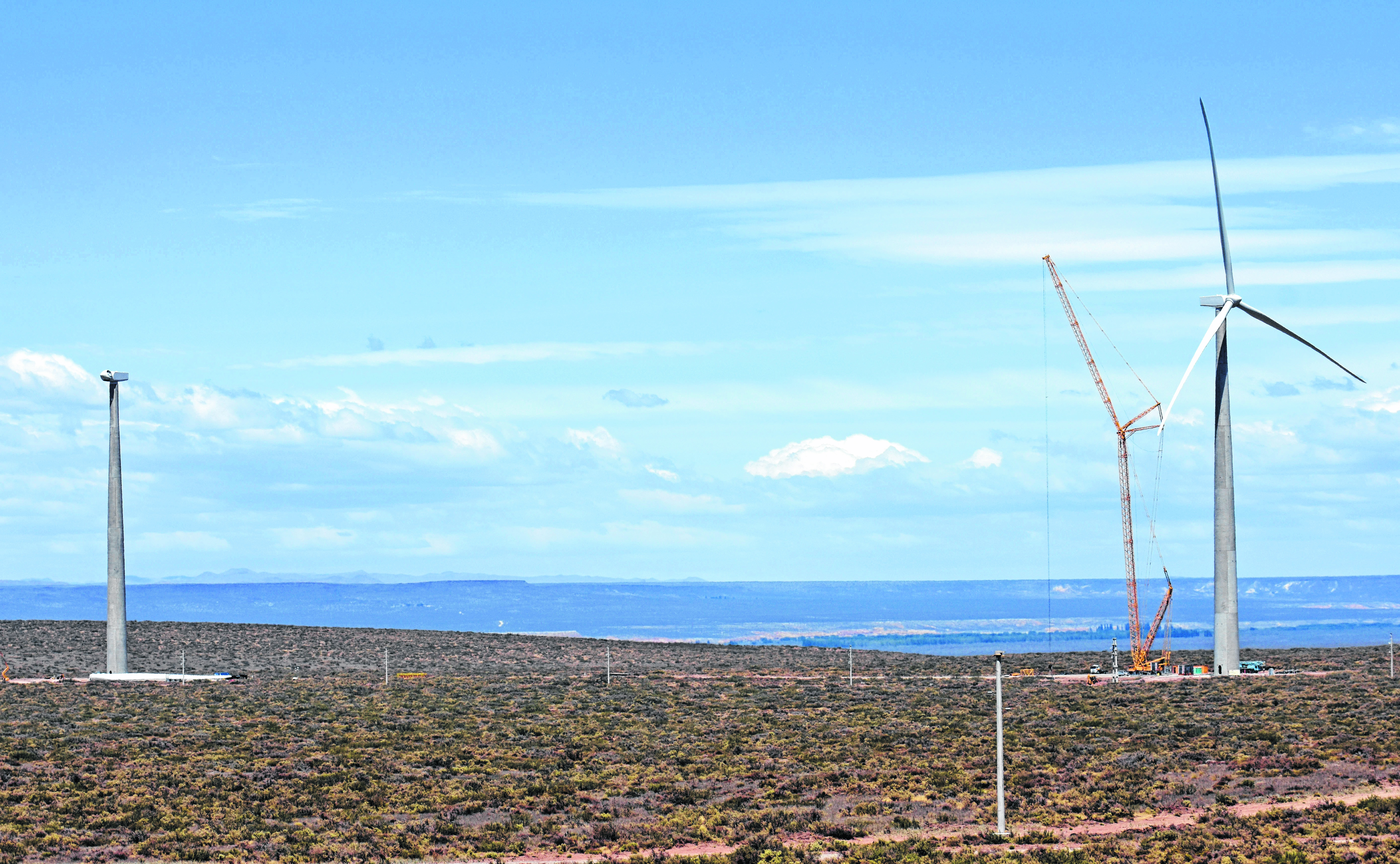 La capacidad instalada del parque éolico Vientos Neuquinos I es de 100,49 MW. (Foto: archivo)
