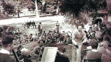 El Camping Musical en sus inicios, en la década del '50. Gentileza