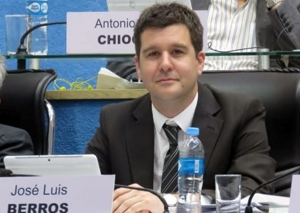 El legislador José Luis Berros respondió a las críticas del presidente de JSRN, Facundo López (Foto: archivo)
