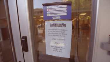 Así adhirió la regióna al paro bancario por el asesinato de un cajero durante un asalto en Buenos Aires, la semana pasada. Foto Juan Thomes