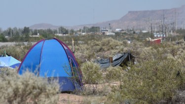La toma realizada en la bajada de Pluspetrol. Foto: Archivo Florencia Salto