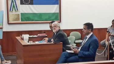 Rodríguez Lastra en Viedma, durante la audiencia de revisión de la condena. (Archivo: Marcelo Ochoa)