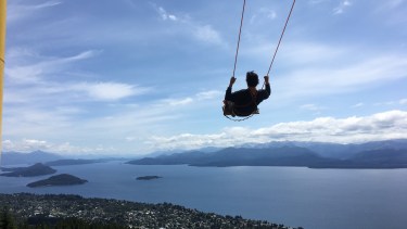 La sensación de hamacarse a  a unos 1.250 metros de altura es escalofriante.