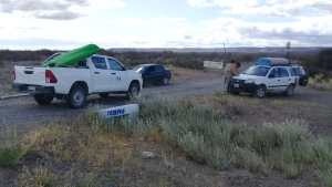 Quedaron atrapados en una isla cuando el río Limay aumentó su caudal