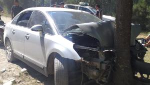 Chocó contra un árbol cuando quiso escapar de la Policía