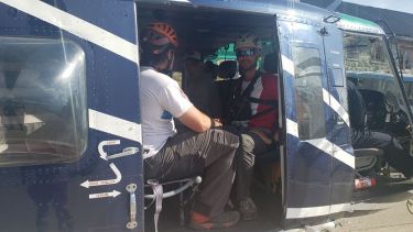 La mujer debió ser evacuada en helicóptero. Foto: gentileza