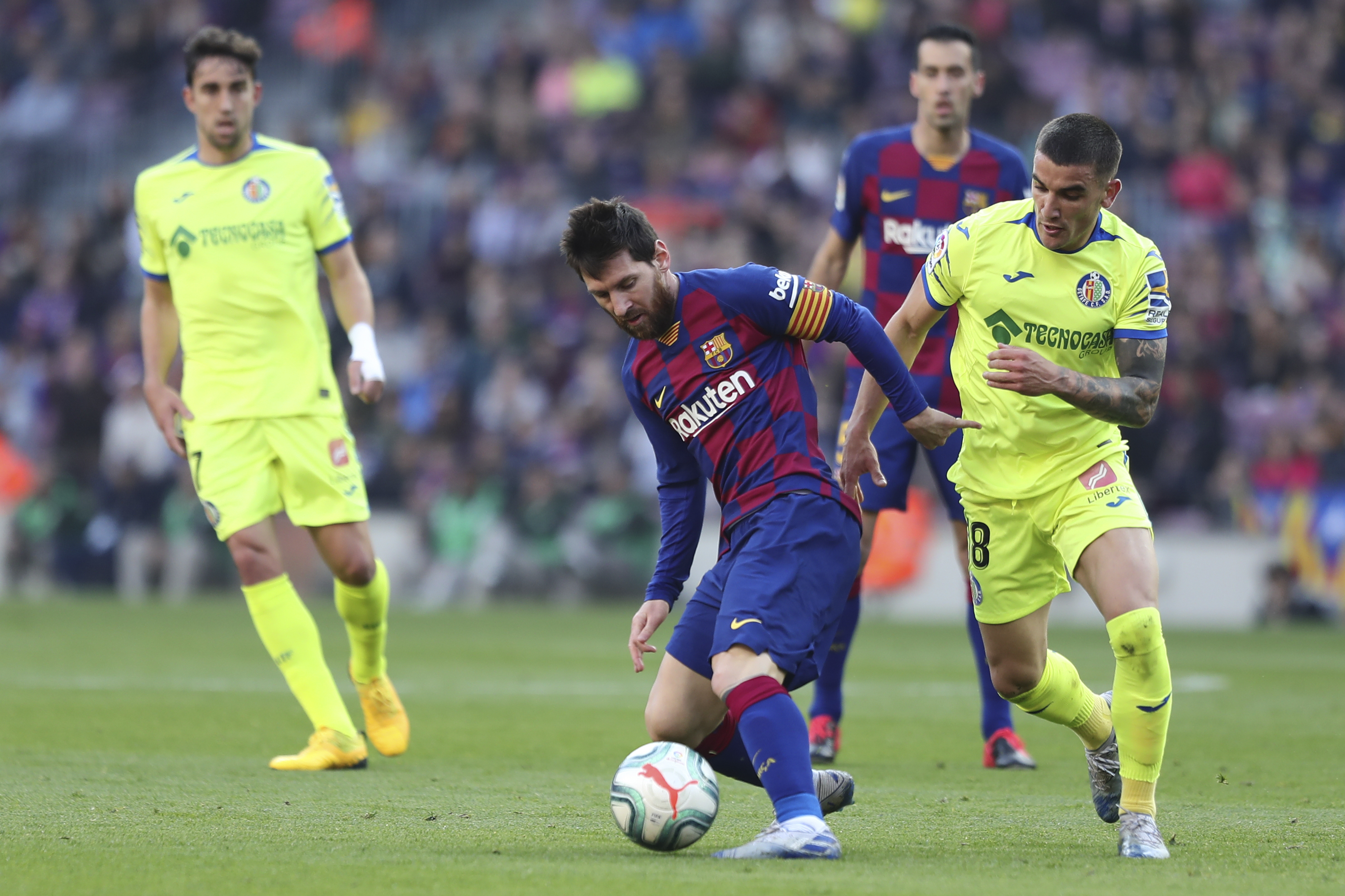 Messi fue clave en el primer gol del Barcelona.