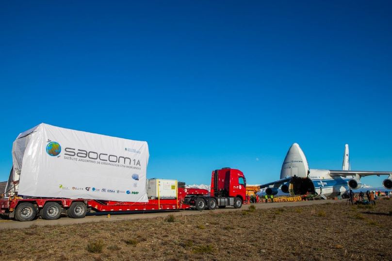 El satélite Saocom 1B partirá en la madrugada del sábado hacia Cabo Cañaveral. En la foto, el Saocom 1A. 