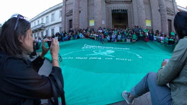 Pañuelazo federal por el aborto legal seguro y gratuito. Fotografía:  Pablo Leguizamón.