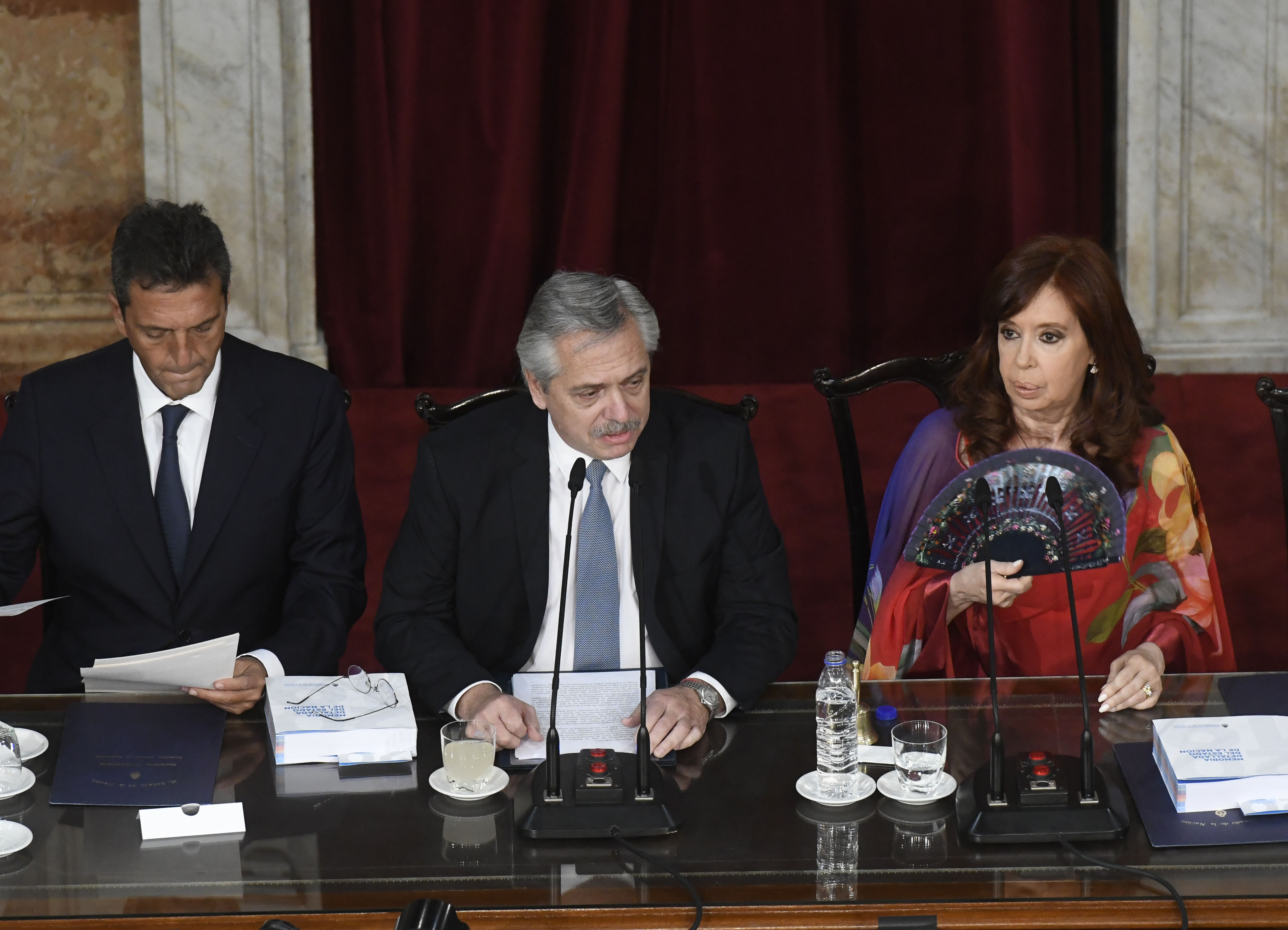 El presidente Alberto Fernández inaugura un nuevo período ordinario de sesiones. Foto Télam. 
