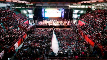 El Estadio Ruca che es uno de los espacios que no abrirá sus puertas por las recomendaciones vinculadas al coronavirus. (Gentileza).-