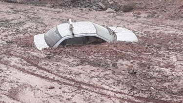 Así quedó el taxi esta mañana, después de la tormenta. (Gentileza Estación Urbana).-