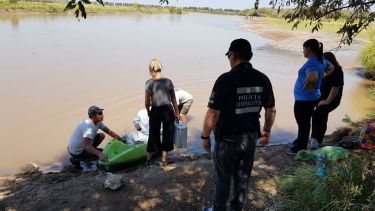 Las fuerzas policiales trabajan en el lugar. (Foto: Ministerio Público Fiscal)