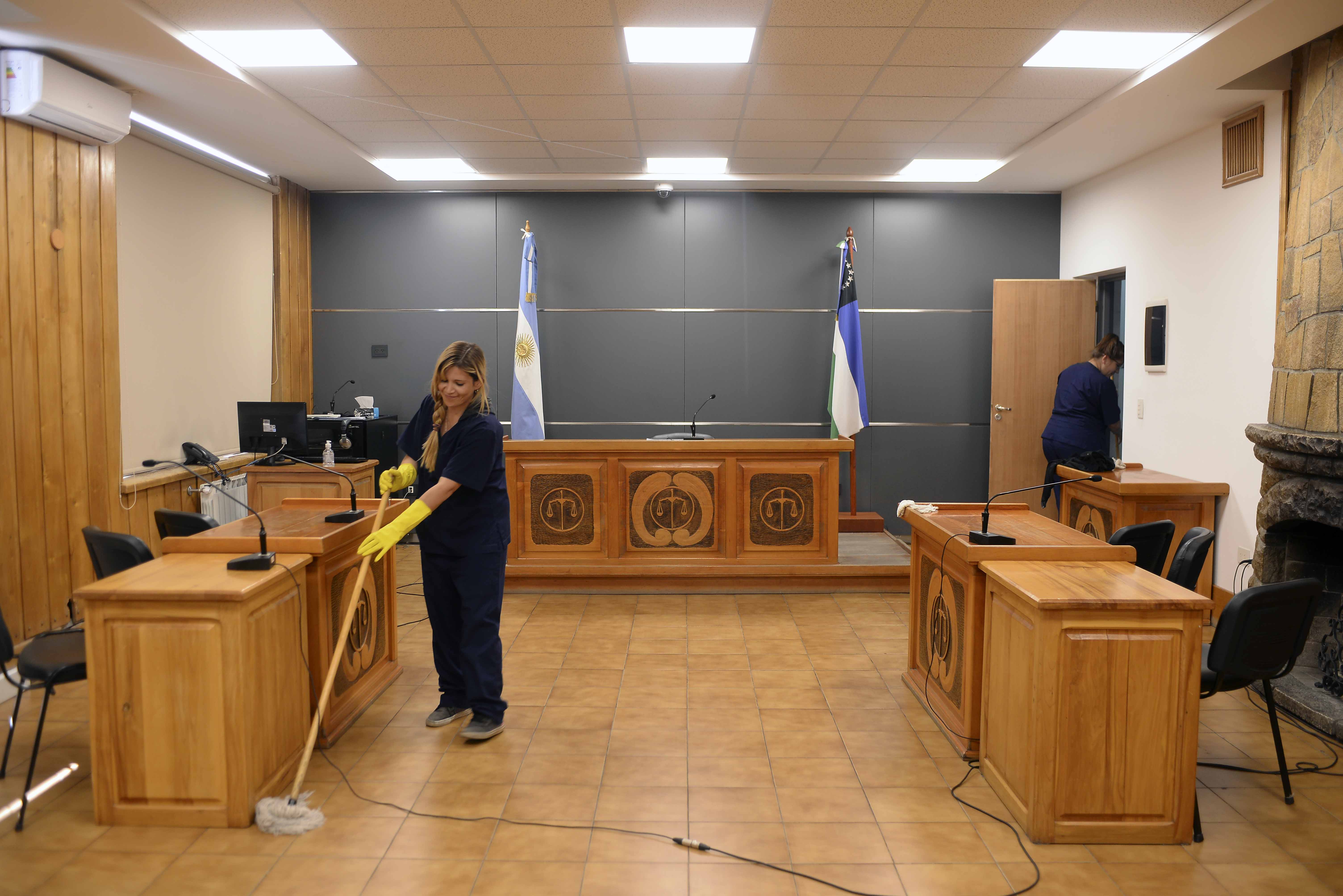 Las audiencias orales y públicas en los tribunales de Bariloche están suspendidas, solo hay guardias. Foto: Alfredo Leiva