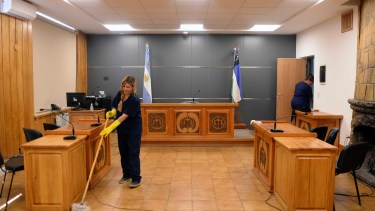 Las audiencias orales y públicas en los tribunales de Bariloche están suspendidas, solo hay guardias. Foto: Alfredo Leiva