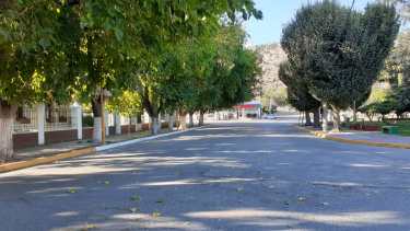 En la zona céntrica de Regina visualizan las restricción por la cuarentena. (Foto Pablo Accinelli)