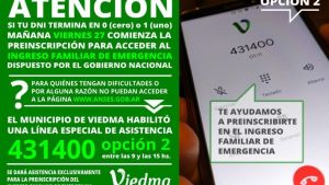 El municipio asiste a quienes deban cobrar el Ingreso Familiar de Emergencia
