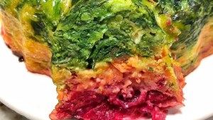 Budín veggie tricolor y sin horno para poner en práctica