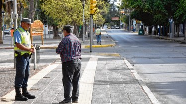 Los efectivos de las fuerzas de seguridad controlarán las 24 horas en distintos puntos. Foto: Florencia Salto. 
