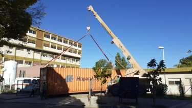 Donaron container para servicio de pediatría en el hospital de Regina