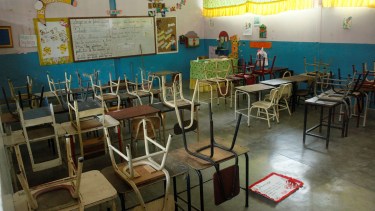 Una escuela en las afueras de Caracas, antes de la pandemia. 