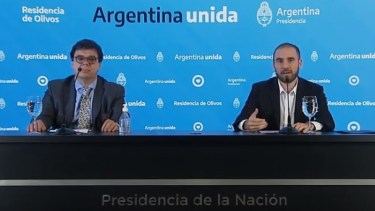 Moroni y Guzmán hicieron los anuncios esta tarde, en Olivos. Foto: captura de pantalla.-