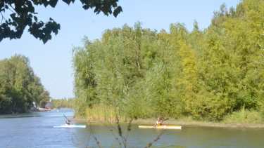 Desde calle Pampa se puede ver una de las islas del proyecto. (FOTO: Yamil Regules)