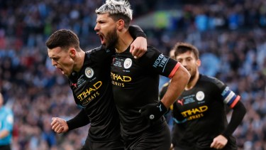 El Kun abrió el marcador en el triunfo ante Aston Villa. (Foto: AP)