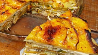 Fácil y tentadora milhojas de vegetales