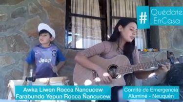 Una invitación musical para respetar la cuarentena en Aluminé.