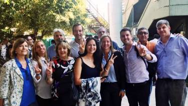 Los representantes rionegrinos en el Consejo Nacional del Partido Justicialista posan en la última sesión del cuerpo de gobierno del partido.