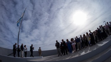 El acto central se desarrolló en el Cerro de la Caballada de Patagones. Fotos: Pablo Leguizamón.