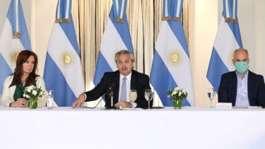 Alberto Fernández encabezó la reunión con gobernadores, acompañado por CFK y Horacio Rodríguez Larreta, entre otros. Foto: presidencia.-