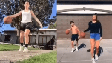 Las y los basquetbolistas no pierden contacto con la pelota.