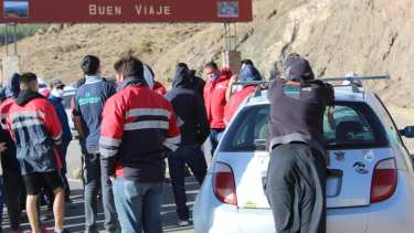 El corte se montó sobre el ingreso a la localidad, por ruta 43. Foto: gentileza.