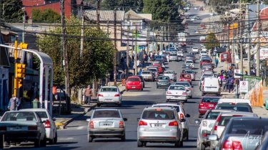 Una de las imágenes que de la calle Onelli de Bariloche ayer publicadas por la diputada Graciela Camaño.