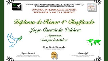 El poema "Será la palabra" quedó en el 4° lugar en un concurso internacional sobre la paz y la libertad. (Foto: Gentileza).