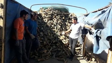 Ya se empiezan a sentir las primeras heladas y la leña es un elemento fundamental para el 51% de la población de Maquinchao que no cuenta con la red de gas. (Foto: gentileza).