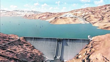 Sobre el río Grande.La megaobra se construirá en Malargüe, al sur de la provincia.   