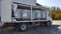 Imagen de Ya están en viaje los 10.000 litros de alcohol de pera que fueron donados para fabricar desinfectantes