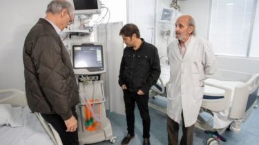 Kicillof recorrió las instalaciones sanitarias hace pocos días. Foto: gentileza Clarín.-