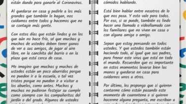 La carta de Gutiérrez que publicó en sus redes